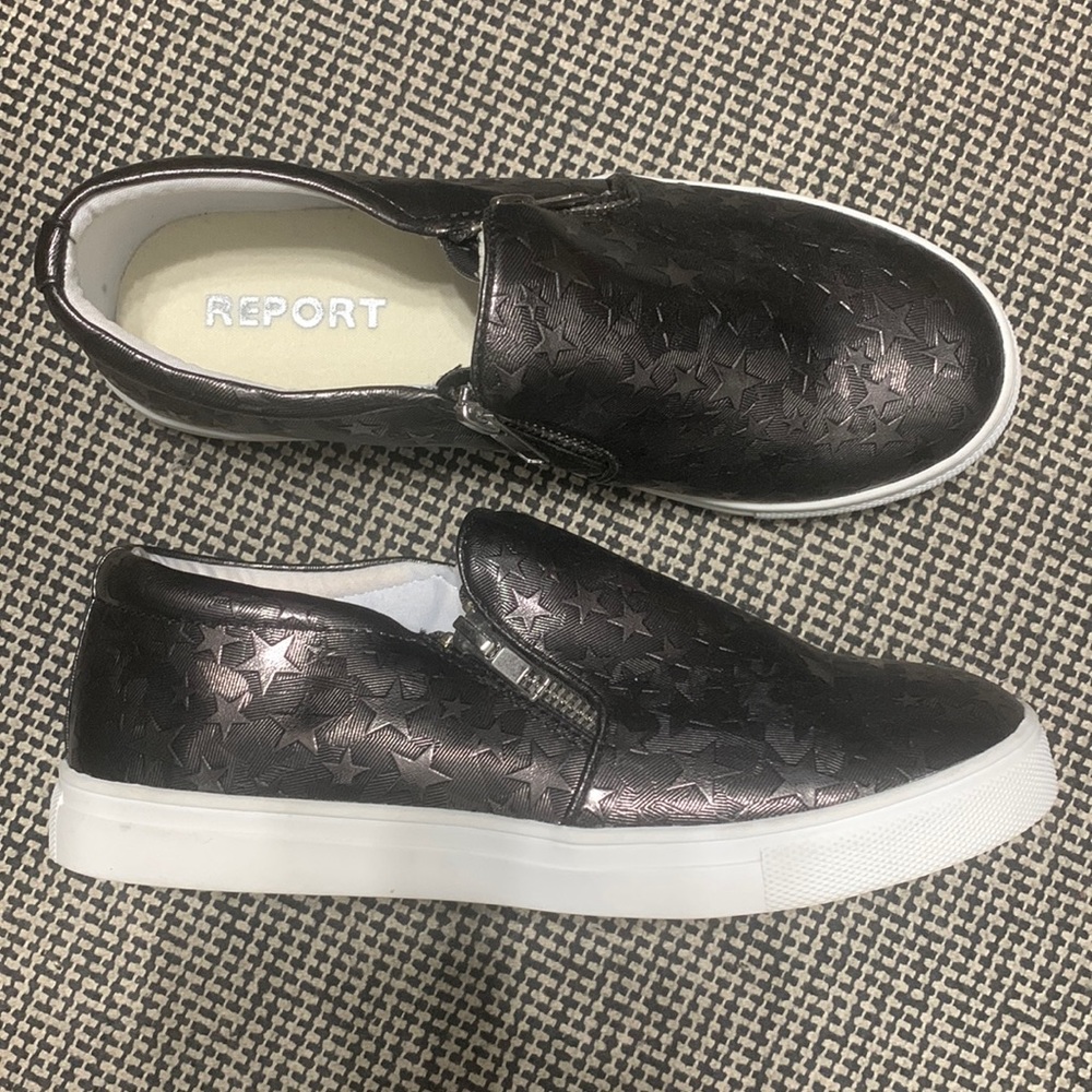 Silver Slip-On Sneakers